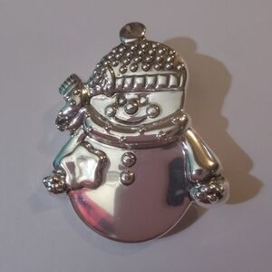Silver Snowman Brooch " Beat" Brand